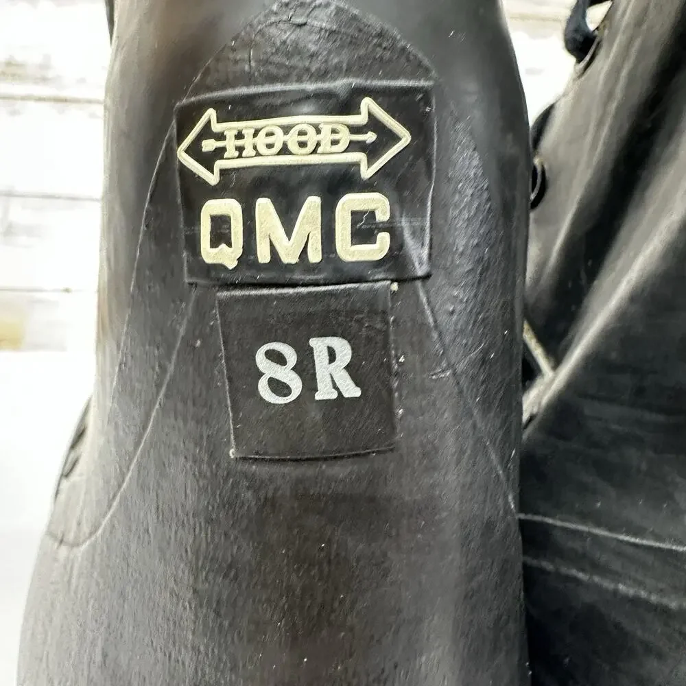 Vintage Hood QMC US Military Mickey Mouse Rubber Boots Black Lace Up Size 8R